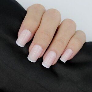Square press son nails French manicure